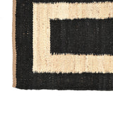 Natural Jute Runner Rug for Hallway/Kitchen/Entryway | Black Jute Stair Runner Carpet