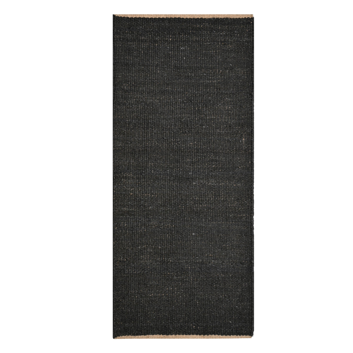 Black Jute Hallway Runner | Black Stair Runner | Handwoven Carpet Rug for Kitchen/Bathroom