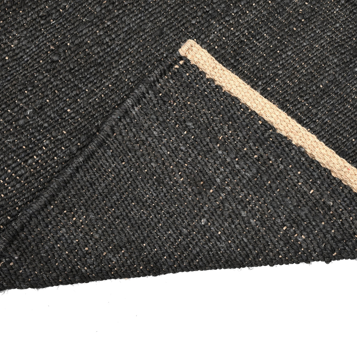 Black Jute Hallway Runner | Black Stair Runner | Handwoven Carpet Rug for Kitchen/Bathroom