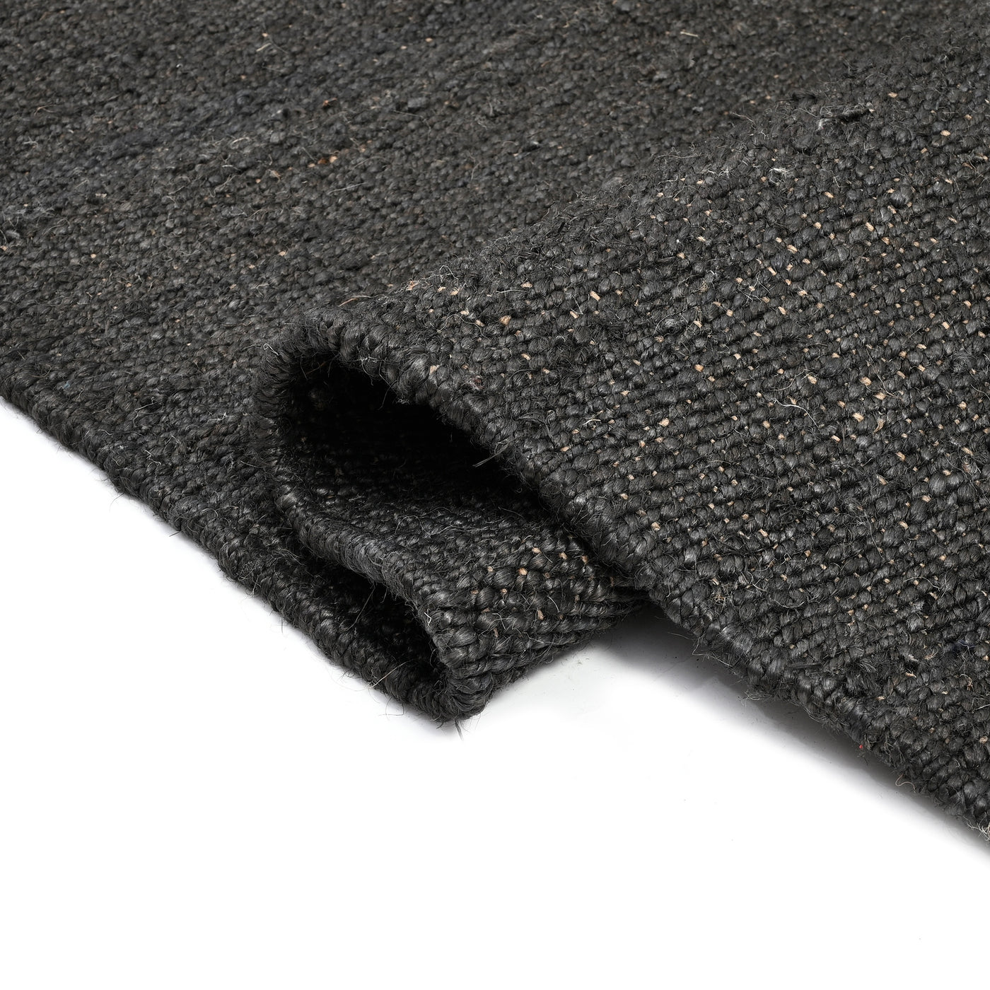 Black Jute Hallway Runner | Black Stair Runner | Handwoven Carpet Rug for Kitchen/Bathroom