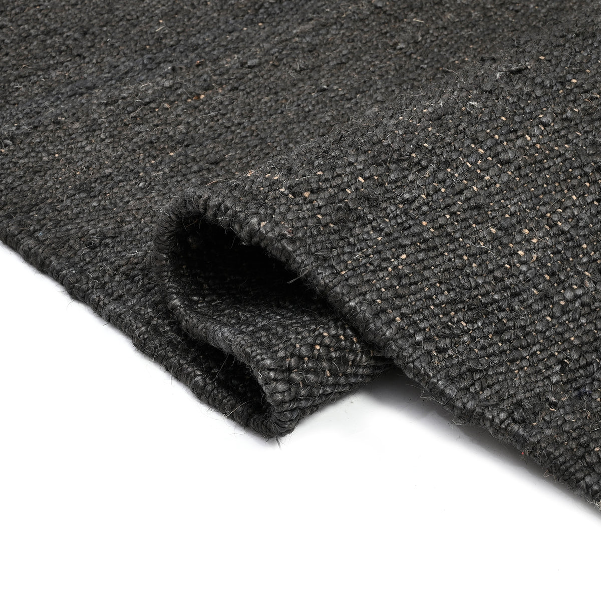 Black Jute Hallway Runner | Black Stair Runner | Handwoven Carpet Rug for Kitchen/Bathroom
