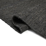 Black Jute Hallway Runner | Black Stair Runner | Handwoven Carpet Rug for Kitchen/Bathroom