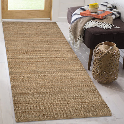 Natural Jute Runner for Stairs | Heavy Duty Jute Hall Runner | Woven Natural Kitchen Carpet Rug