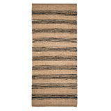 Striped Pattern Jute Stair Carpet | Handwoven Hallway Runner for Heavy Traffic Areas