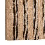 Striped Pattern Jute Stair Carpet | Handwoven Hallway Runner for Heavy Traffic Areas