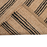 Striped Pattern Jute Stair Carpet | Handwoven Hallway Runner for Heavy Traffic Areas