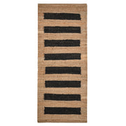 Black Beige Jute Runner Rug for Hall/Entry Door/Kitchen | Seagrass Jute Runner for Stairs