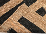 Black Beige Jute Runner Rug for Hall/Entry Door/Kitchen | Seagrass Jute Runner for Stairs