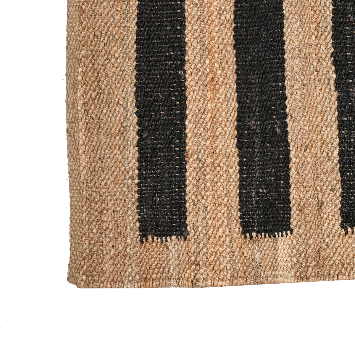 Black Beige Jute Runner Rug for Hall/Entry Door/Kitchen | Seagrass Jute Runner for Stairs