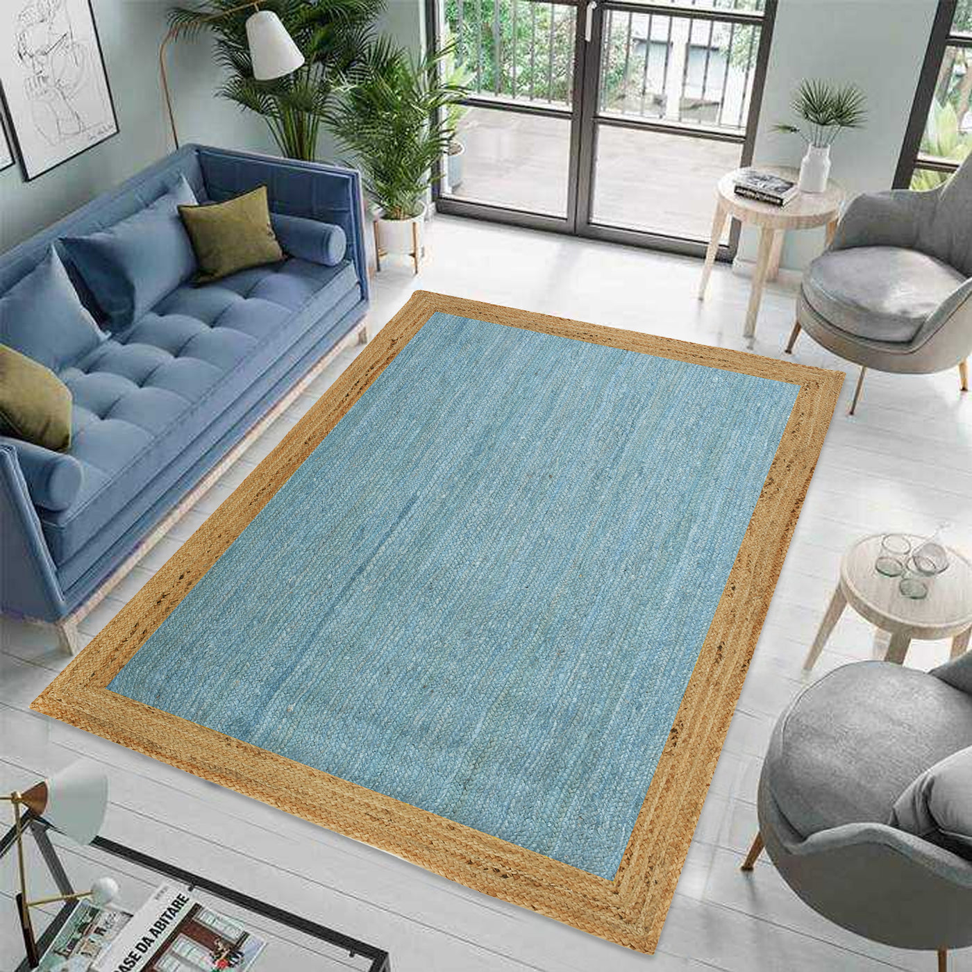 Handwoven Jute Rug Runner – Natural Boho Hallway Runner, Farmhouse Entryway Rug