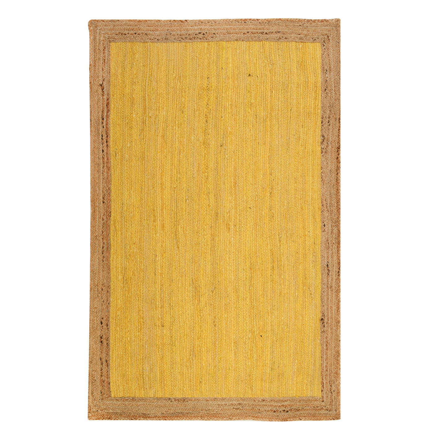Natural Jute Runner Rug for Hallway – Yellow Long Entryway Carpet, Sustainable Floor Runner