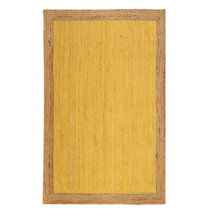 Natural Jute Runner Rug for Hallway – Yellow Long Entryway Carpet, Sustainable Floor Runner