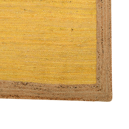 Natural Jute Runner Rug for Hallway – Yellow Long Entryway Carpet, Sustainable Floor Runner