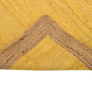 Natural Jute Runner Rug for Hallway – Yellow Long Entryway Carpet, Sustainable Floor Runner