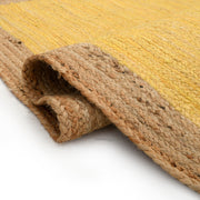 Natural Jute Runner Rug for Hallway – Yellow Long Entryway Carpet, Sustainable Floor Runner