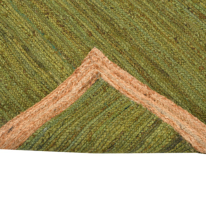 Extra Large Rug 12X15 Feet, Green Jute Rug Runner, Braided Long Hallway Runner 40 Feet