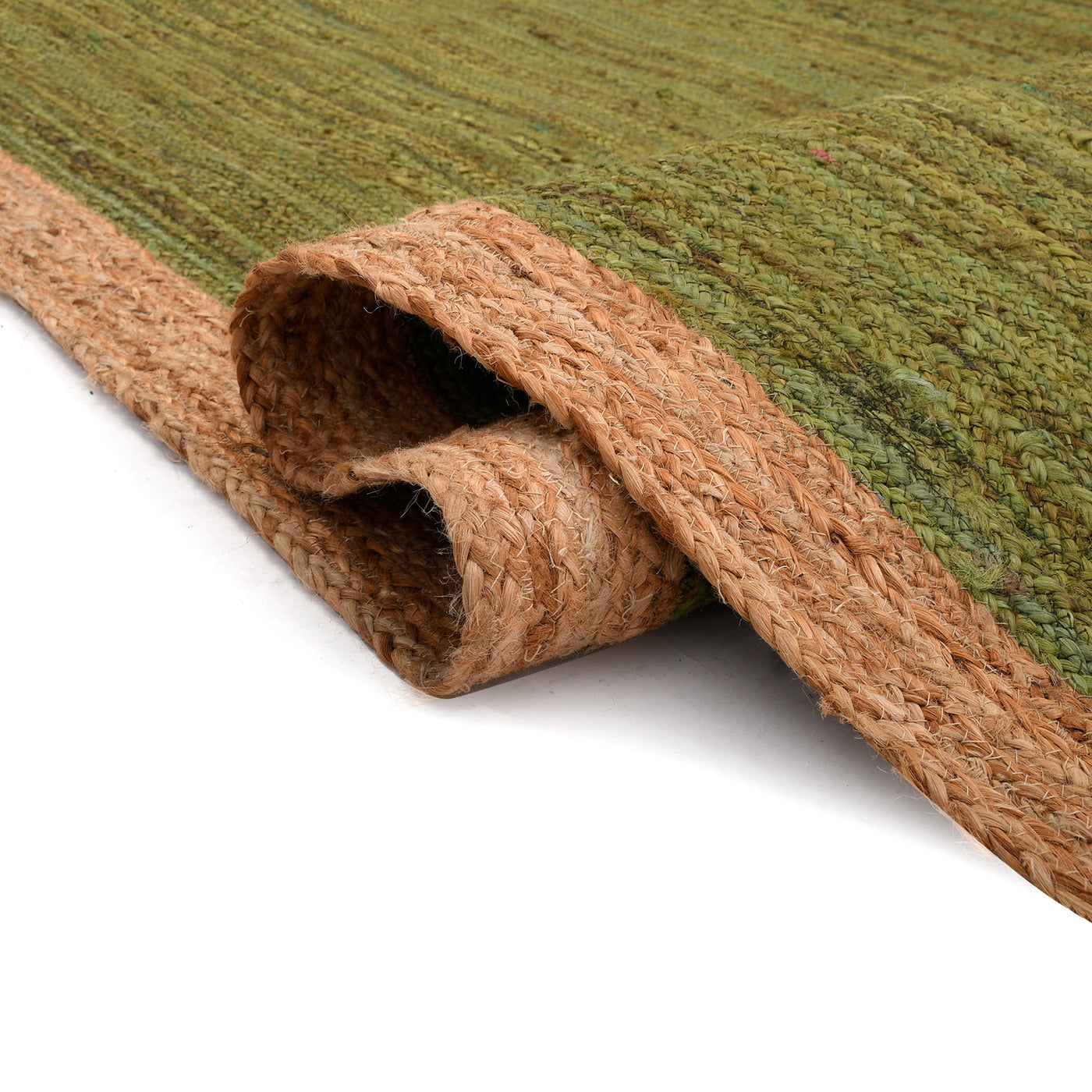 Extra Large Rug 12X15 Feet, Green Jute Rug Runner, Braided Long Hallway Runner 40 Feet