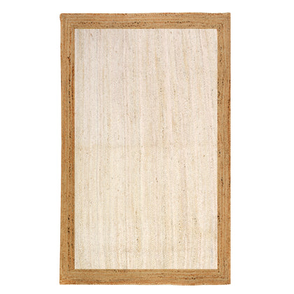 Off White/Ivory Jute Rug, Handmade Natural Jute Rug – Durable High Traffic Area Rug Runner