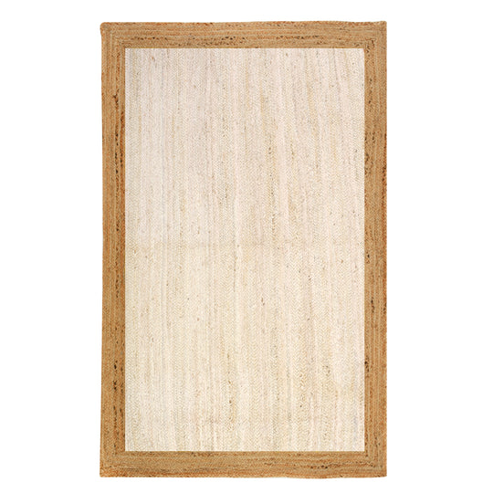 Off White/Ivory Jute Rug, Handmade Natural Jute Rug – Durable High Traffic Area Rug Runner