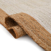 Off White/Ivory Jute Rug, Handmade Natural Jute Rug – Durable High Traffic Area Rug Runner
