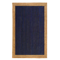 Navy Blue Rug Runner, Braided Hallway Carpet, Natural Woven Jute Rug in Custom Size