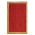 RED JUTE Rug Runner, Braided Area Rug for Living Room, Bohemian Hallway Carpet Runner