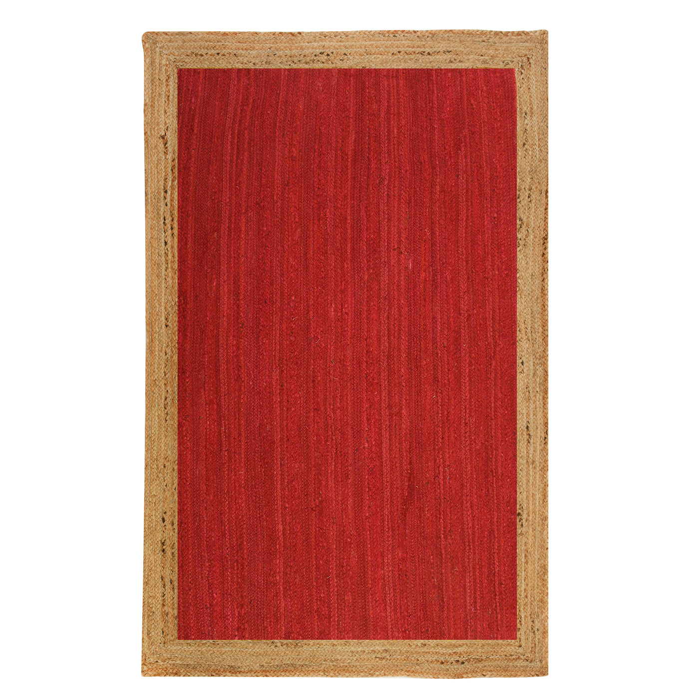 RED JUTE Rug Runner, Braided Area Rug for Living Room, Bohemian Hallway Carpet Runner