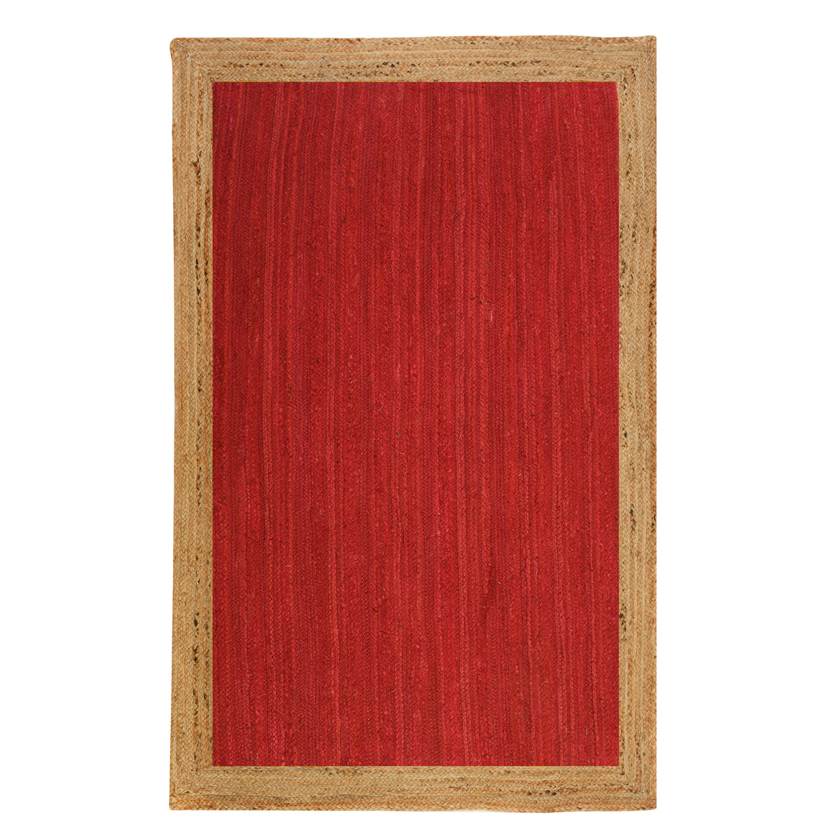 RED JUTE Rug Runner, Braided Area Rug for Living Room, Bohemian Hallway Carpet Runner