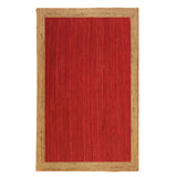 RED JUTE Rug Runner, Braided Area Rug for Living Room, Bohemian Hallway Carpet Runner