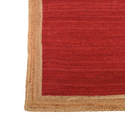 RED JUTE Rug Runner, Braided Area Rug for Living Room, Bohemian Hallway Carpet Runner