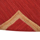 RED JUTE Rug Runner, Braided Area Rug for Living Room, Bohemian Hallway Carpet Runner