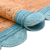Scallop Edge Rug, Scalloped Jute Rug Runner for Heavy Traffic Hallway/Entryway
