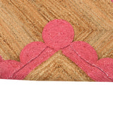 Jute Scalloped Edge Rug | Natural Scalloped Rug | Farmhouse Hallway Runner Carpet