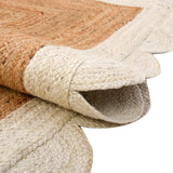 White Scalloped Rug | Heavy Traffic Scallop Edge Hallway Carpet Runner | Scalloped Doormat