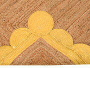 Scalloped Jute Rug for Heavy Traffic Areas | Heavy Duty Scalloped Runner for Hallway/Entryway