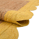 Scalloped Jute Rug for Heavy Traffic Areas | Heavy Duty Scalloped Runner for Hallway/Entryway