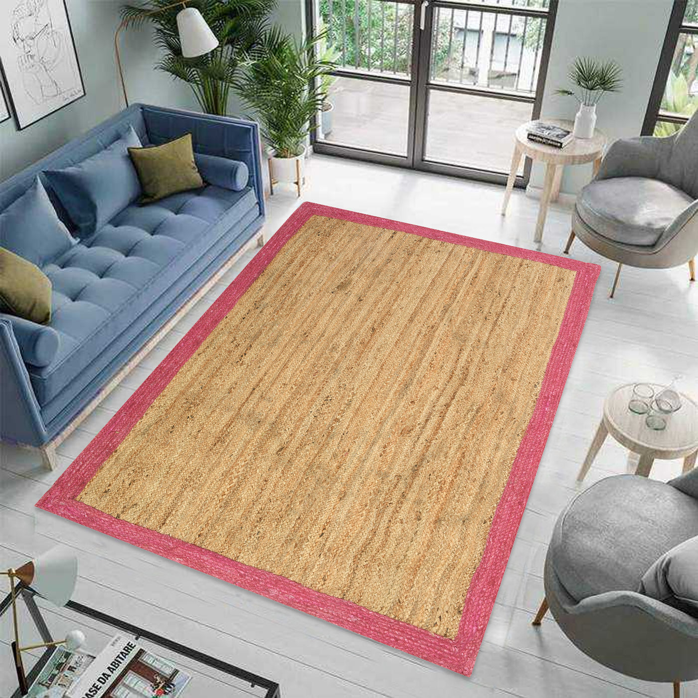 Natural Fiber Hallway Runner | Seagrass Floor Carpet | Heavy Traffic Jute Area Rug 8X10