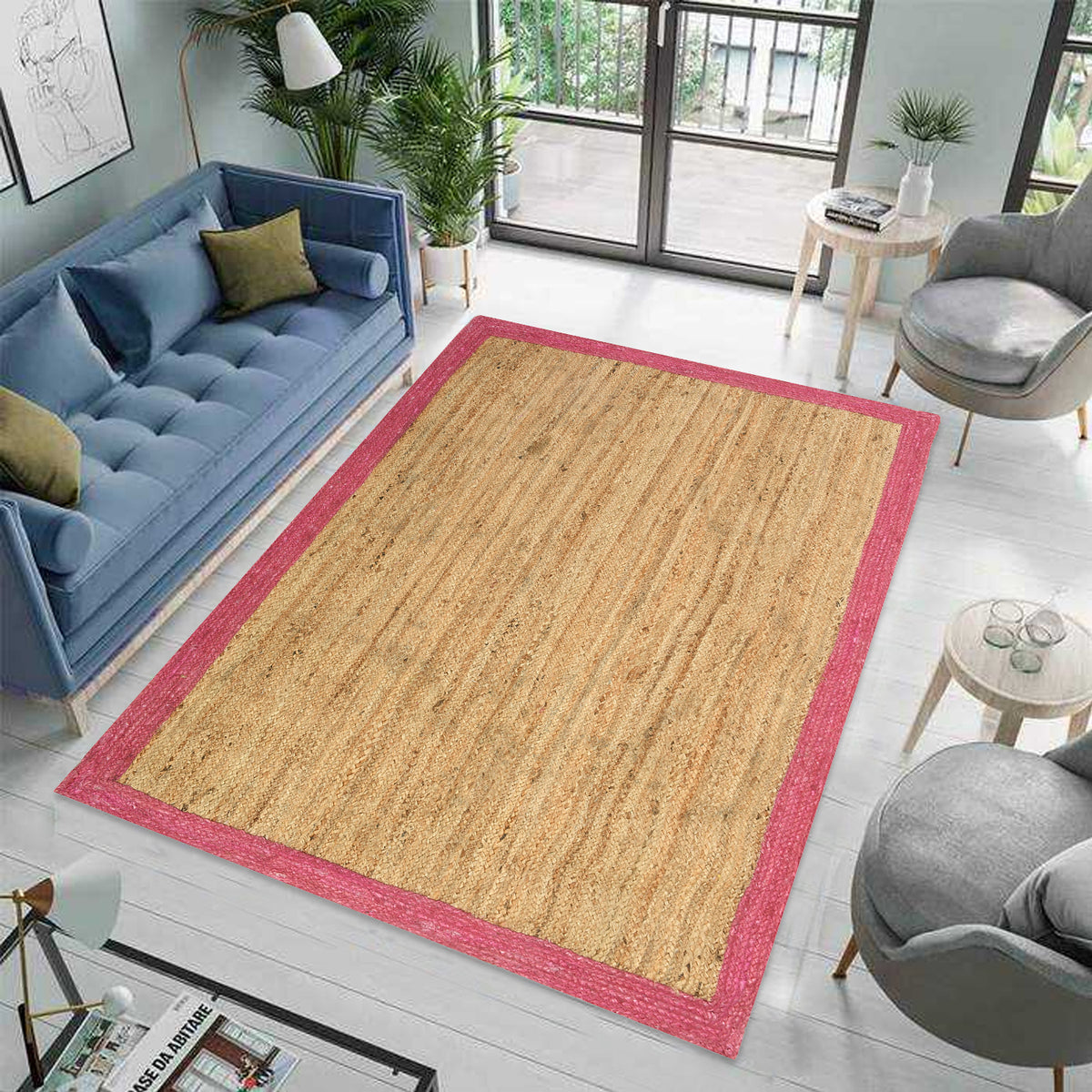 Natural Fiber Hallway Runner | Seagrass Floor Carpet | Heavy Traffic Jute Area Rug 8X10