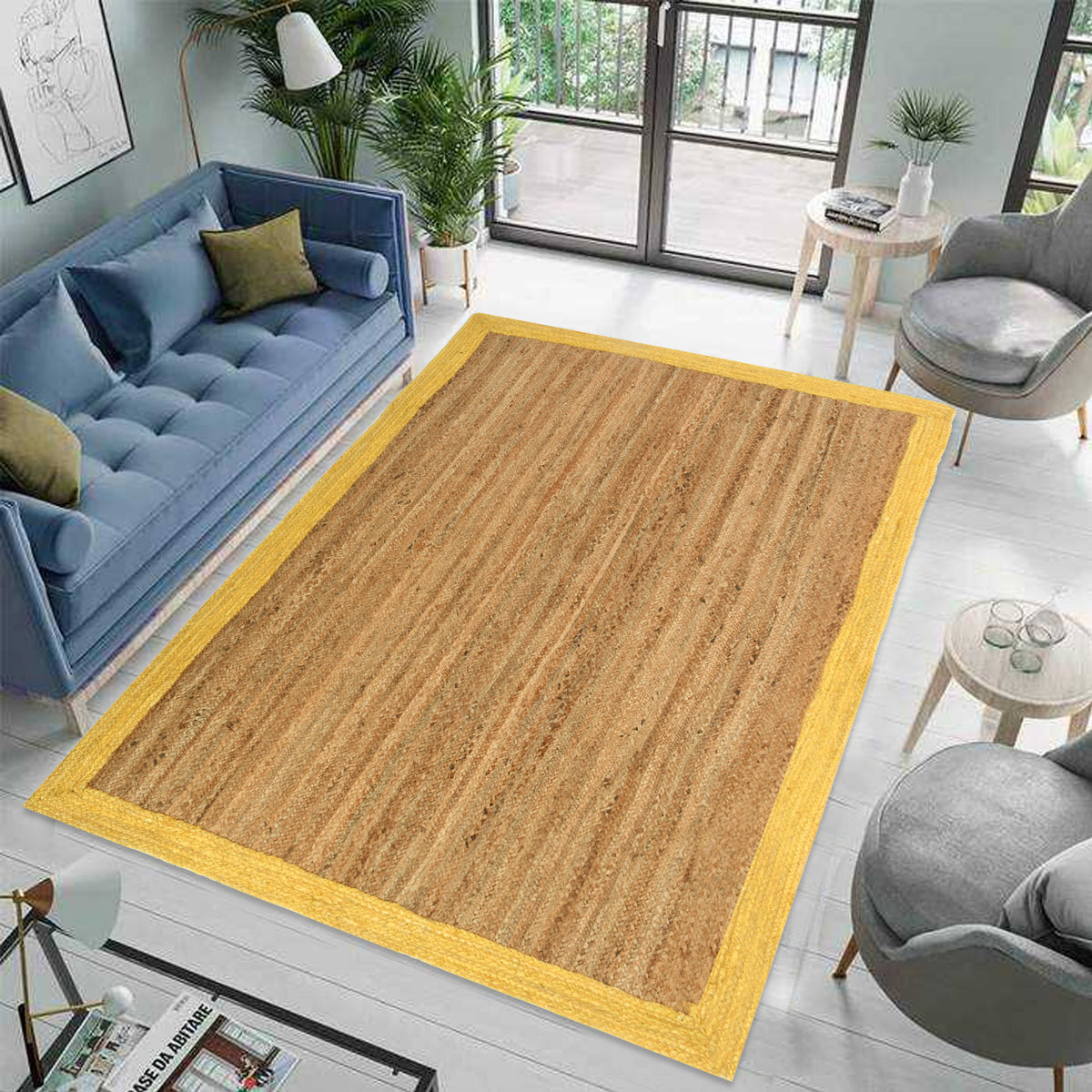 Natural Woven Jute Rug | Entryway Seagrass Runner Carpet | Natural Jute Bath Mat