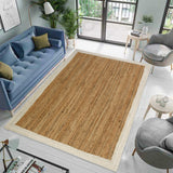 Off White/Ivory Jute Carpet Runner, Braided Rug for Heavy Traffic Areas, Custom Hallway Runner