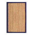 Navy Blue Jute Rug | Seagrass Hallway Runner for Heavy Traffic Areas | Boho Bedroom Floor Runner