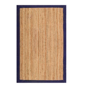 Navy Blue Jute Rug | Seagrass Hallway Runner for Heavy Traffic Areas | Boho Bedroom Floor Runner