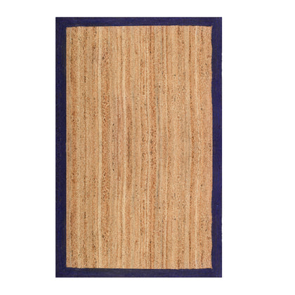 Navy Blue Jute Rug | Seagrass Hallway Runner for Heavy Traffic Areas | Boho Bedroom Floor Runner