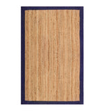 Navy Blue Jute Rug | Seagrass Hallway Runner for Heavy Traffic Areas | Boho Bedroom Floor Runner