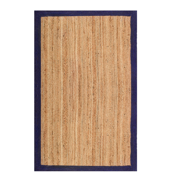 Navy Blue Jute Rug | Seagrass Hallway Runner for Heavy Traffic Areas | Boho Bedroom Floor Runner