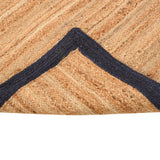 Navy Blue Jute Rug | Seagrass Hallway Runner for Heavy Traffic Areas | Boho Bedroom Floor Runner