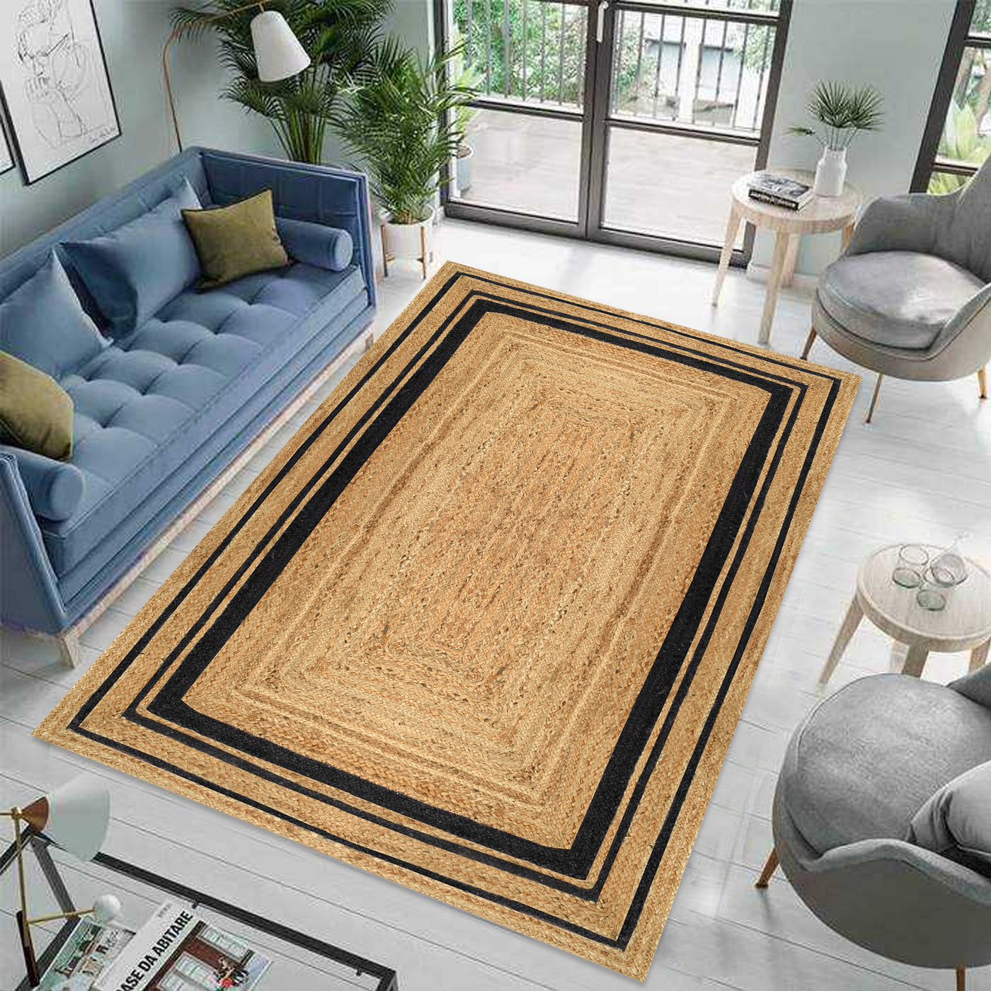 Natural Jute Rug Runner | Braided Hallway Rug | Custom Area Rug | Seagrass Carpet