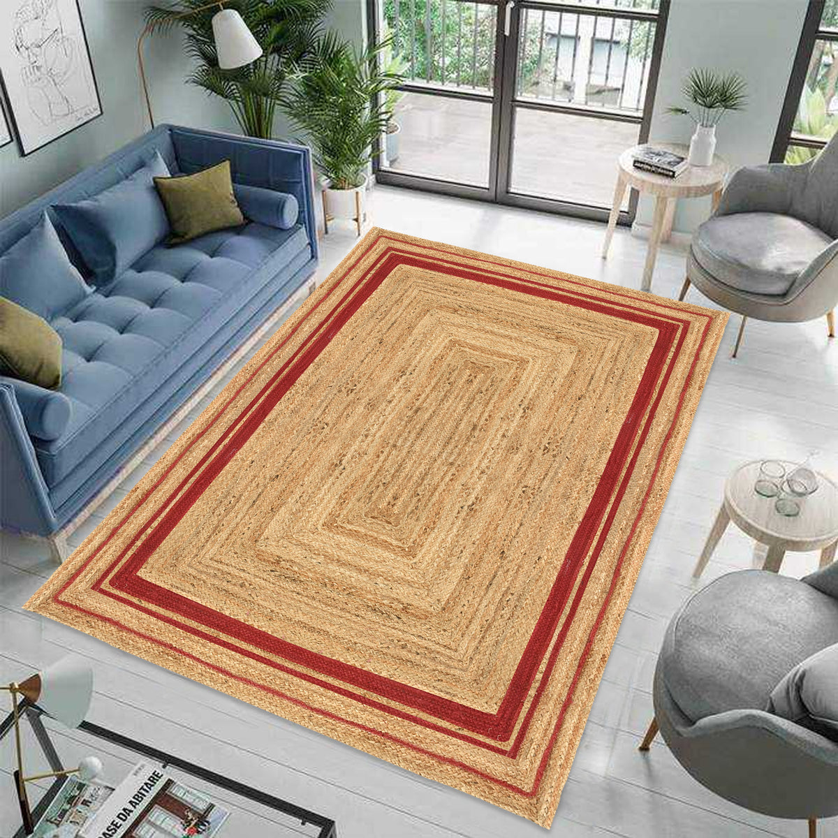 Heavy Traffic Area Rug | Large Braided Area Rug | Seagrass Sisal Rug | Durable Carpet for Entryway