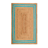Durable Jute Rug for Heavy Traffic Areas | Large Natural Rug for Hallway, Entryway, Kitchen 