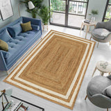 Heavy Duty Jute Rug | Large Hand Knotted Rug 8X10 Feet | Durable Hallway & Entryway Runner